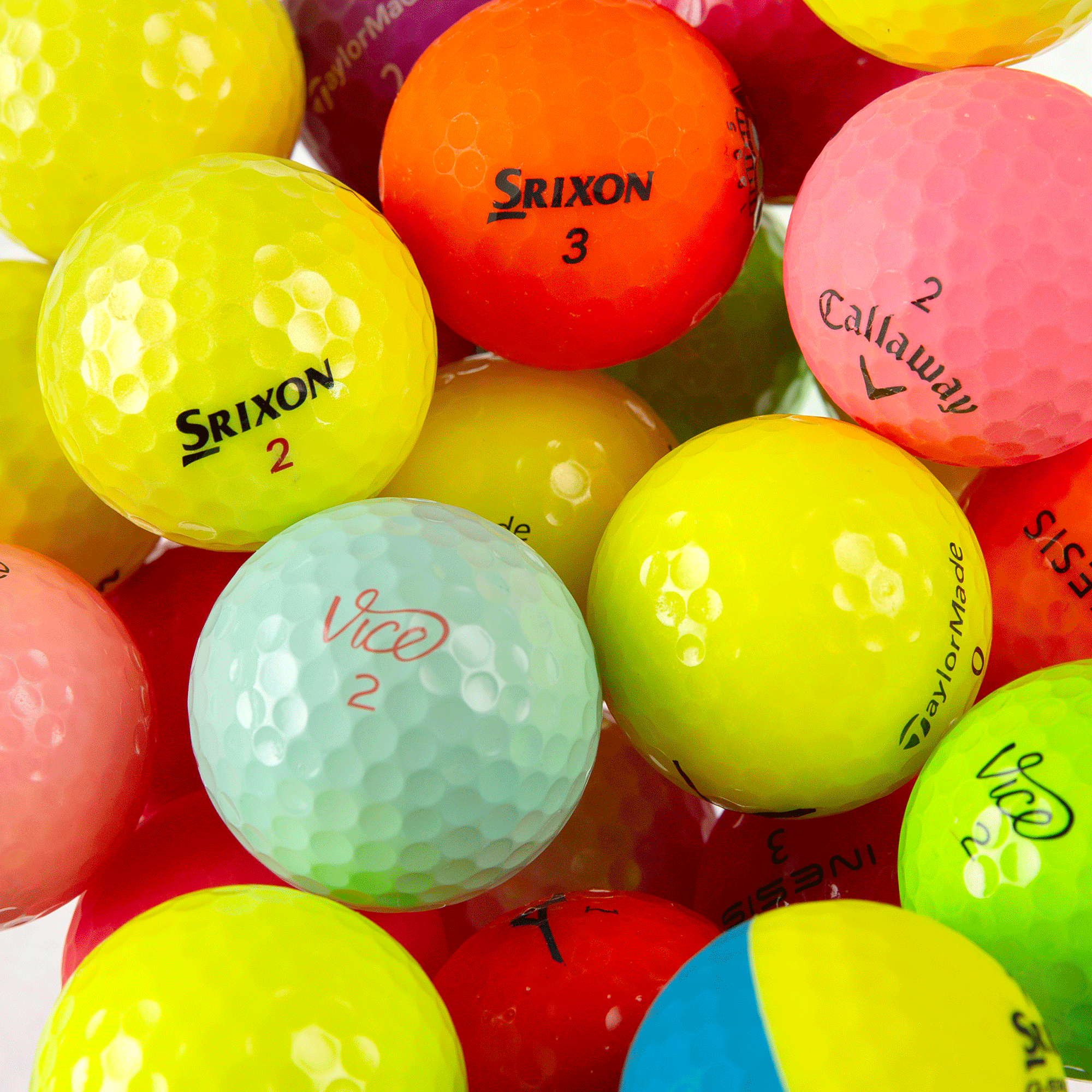 BESTELLUNG BESTÄTIGT - 100 Titleist Mix Bälle 2A, 12 Callaway Supersoft 4A, 24 AD333 4A, 24 Mix Farben 4A