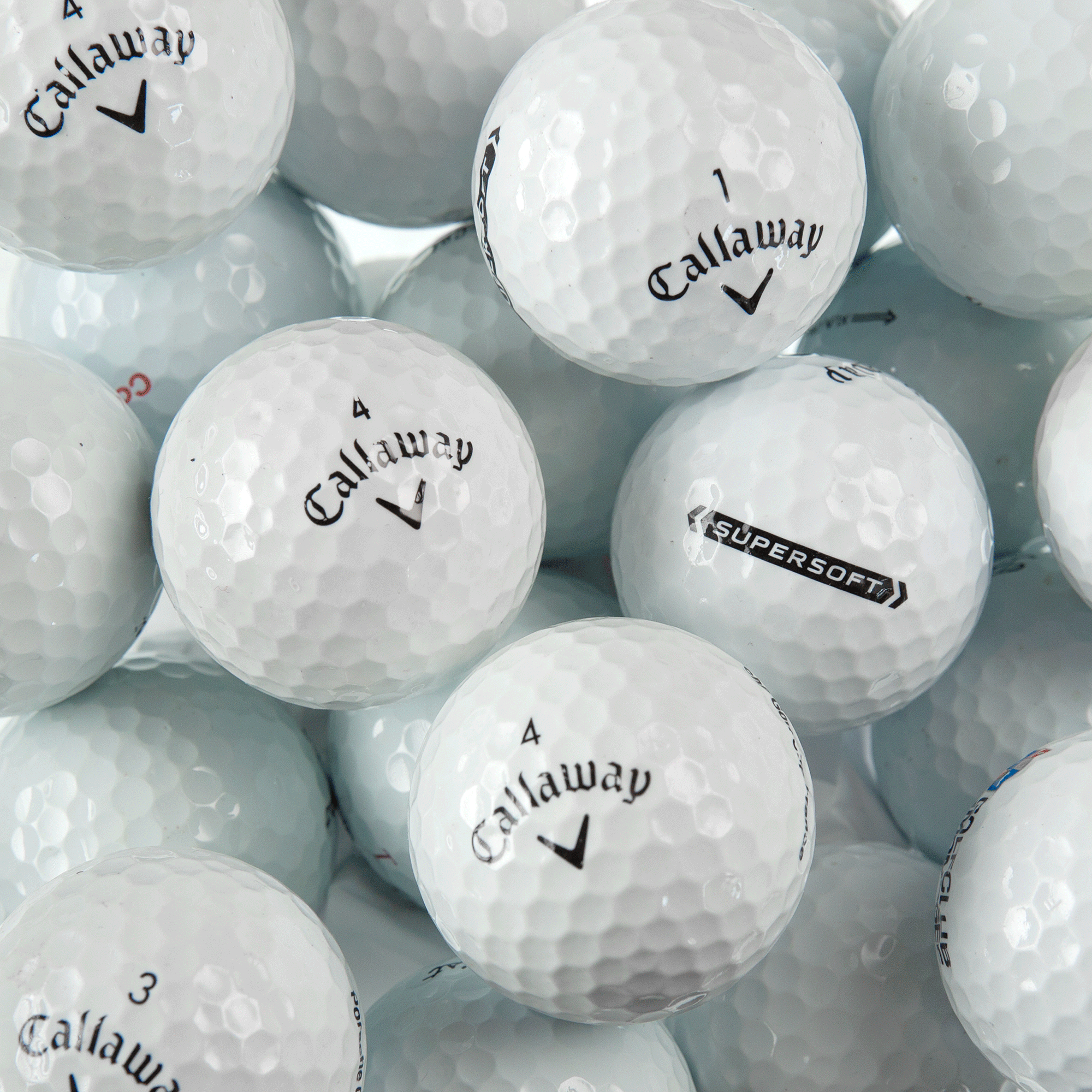 BESTELLUNG BESTÄTIGT - 100 Titleist Mix Bälle 2A, 12 Callaway Supersoft 4A, 24 AD333 4A, 24 Mix Farben 4A