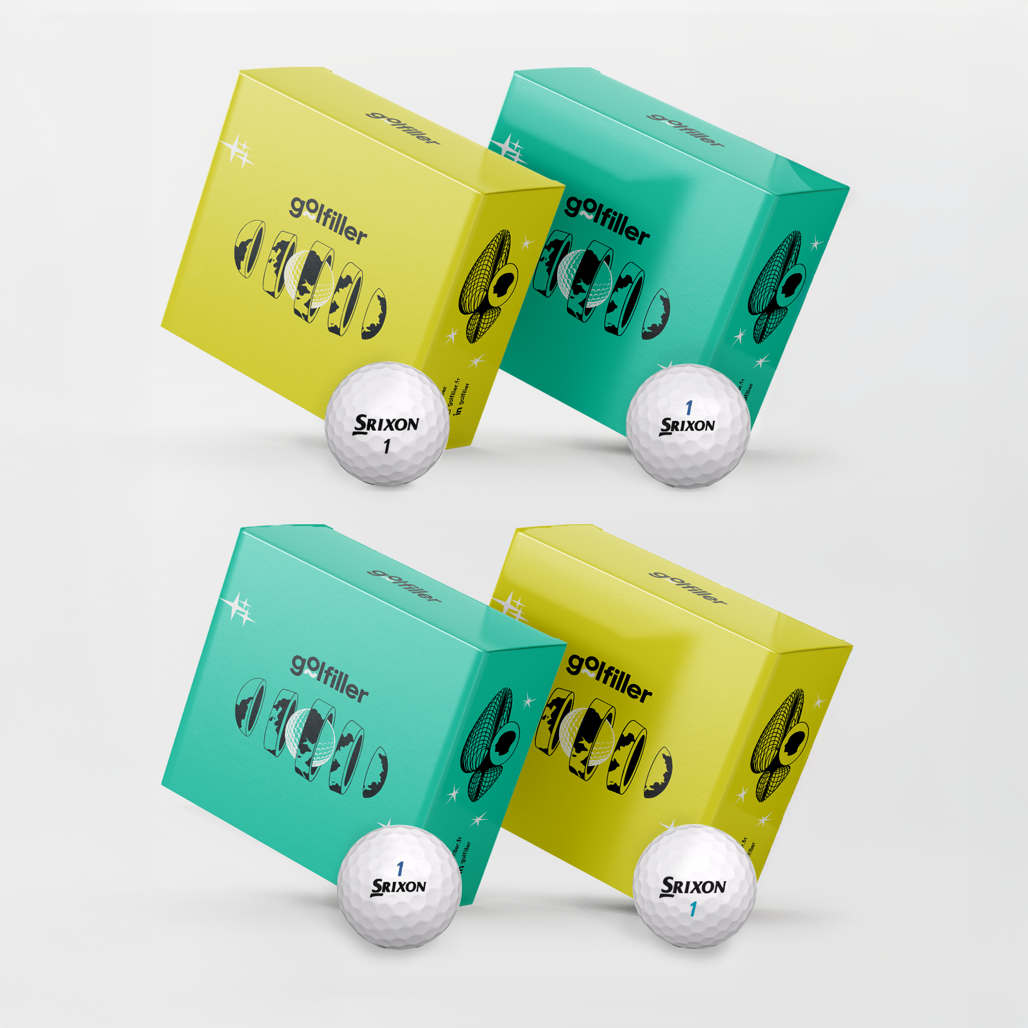 PACK SRIXON -12 Z-star 4A, 24 Srixon Mix 4A, 24 Ad333 4A, 48 Ad333 2A